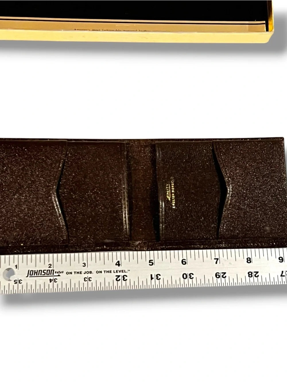 Vtg Amity Men's Bi-fold Identifier Billfold Wallet Brown English Morocco NOS D8